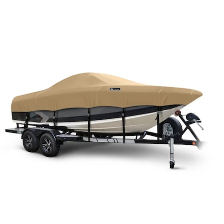 Eevelle Windstorm Boat Cover SKI BOAT Tournament Inboard 18' 6in. L 84in. W Khaki WSTURSK1884-KHA